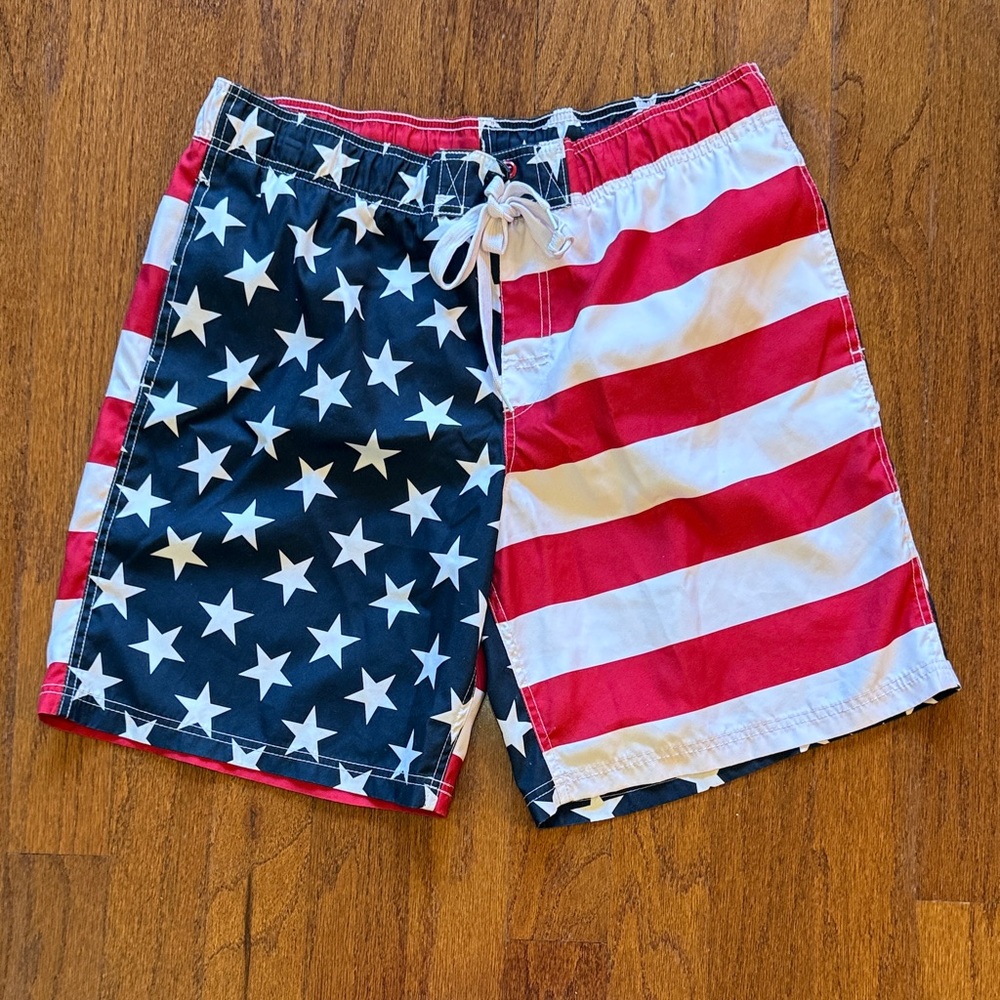 Faded Glory Men's Patriotic Swim Trunks